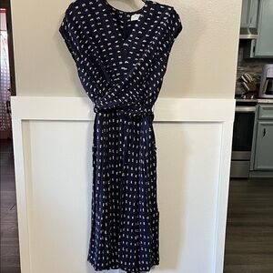 MM Lafleur The Noel Dress—Swipe Print Sz 8 EUC